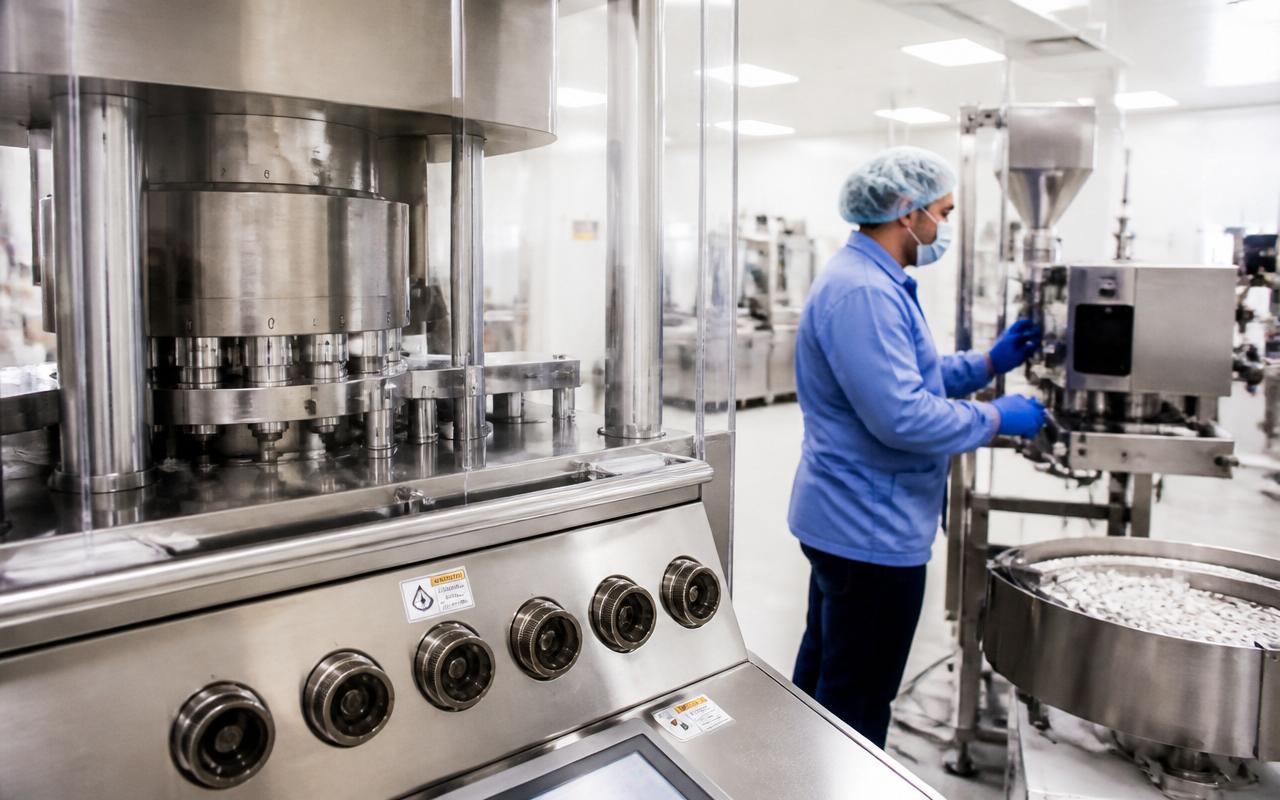 Modern pharmaceutical manufacturing line